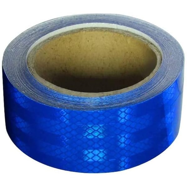 2" in x 30' ft Diamond Trailer Truck Conspicuity DOT Class 2 Reflective Safety Tape - Blue